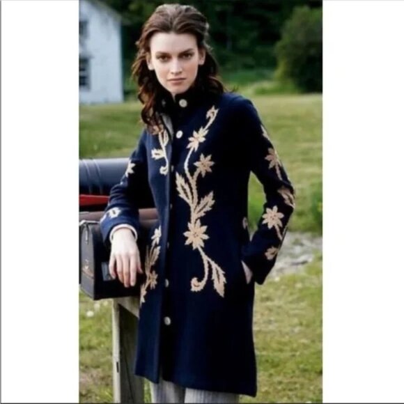Anthropologie Sparrow Walking Trails Sweater Coat Medium (runs small) 2007 Rare - Picture 1 of 13